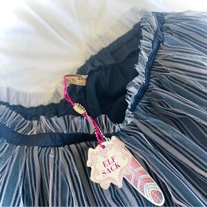 ELF SACK | S / M | Tulle Overlay Striped Ballet Lined Skirt NWT